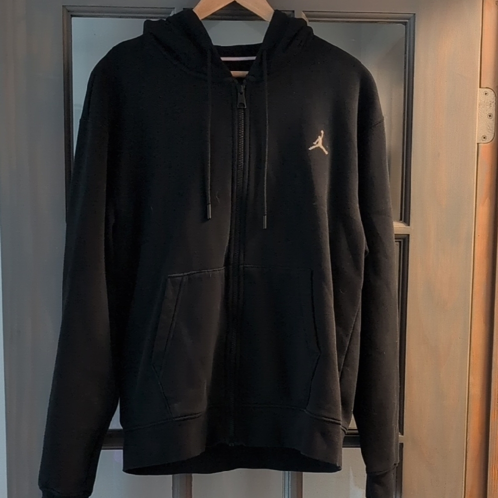 Jordan Men's Black Zip-Up Sweater